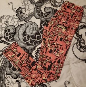 OS LuLaRoe Pink/Horse Leggings